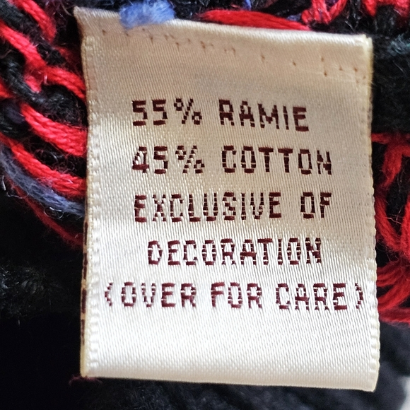 Vintage 1992 Susan Bristol Hand Knit Bear Pattern Colorful Cardigan Sweater Sz S - Picture 15 of 15